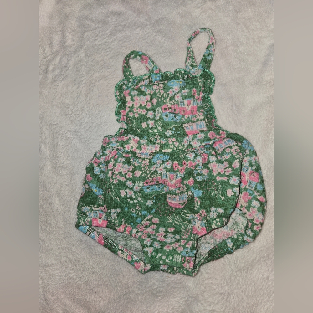 18m girl romper with houses